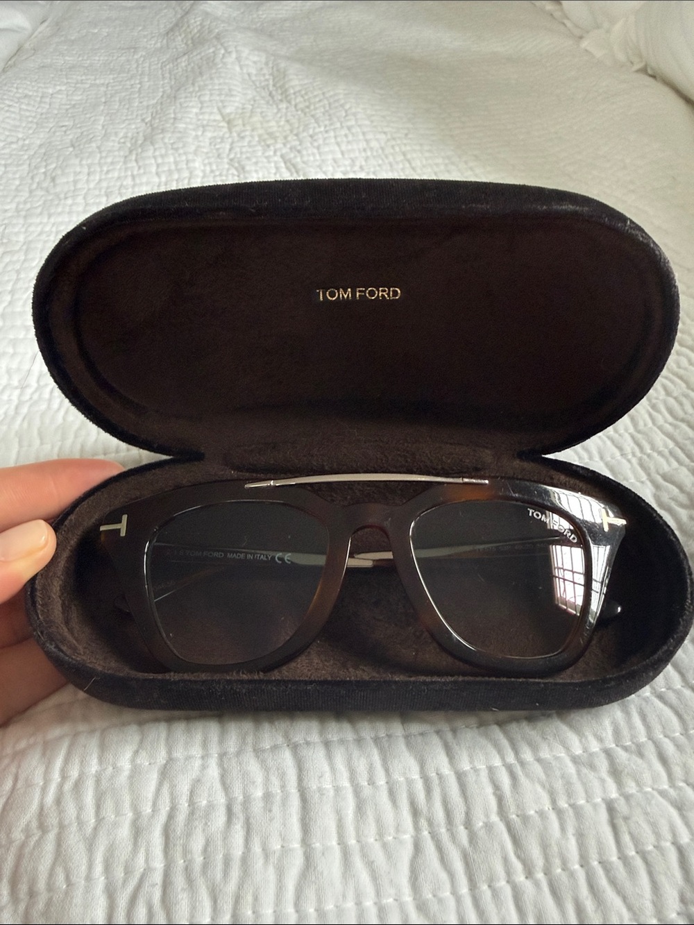 Tom Ford Tortoiseshell Sunglasses with Gradient Lenses - Picture 9 of 10